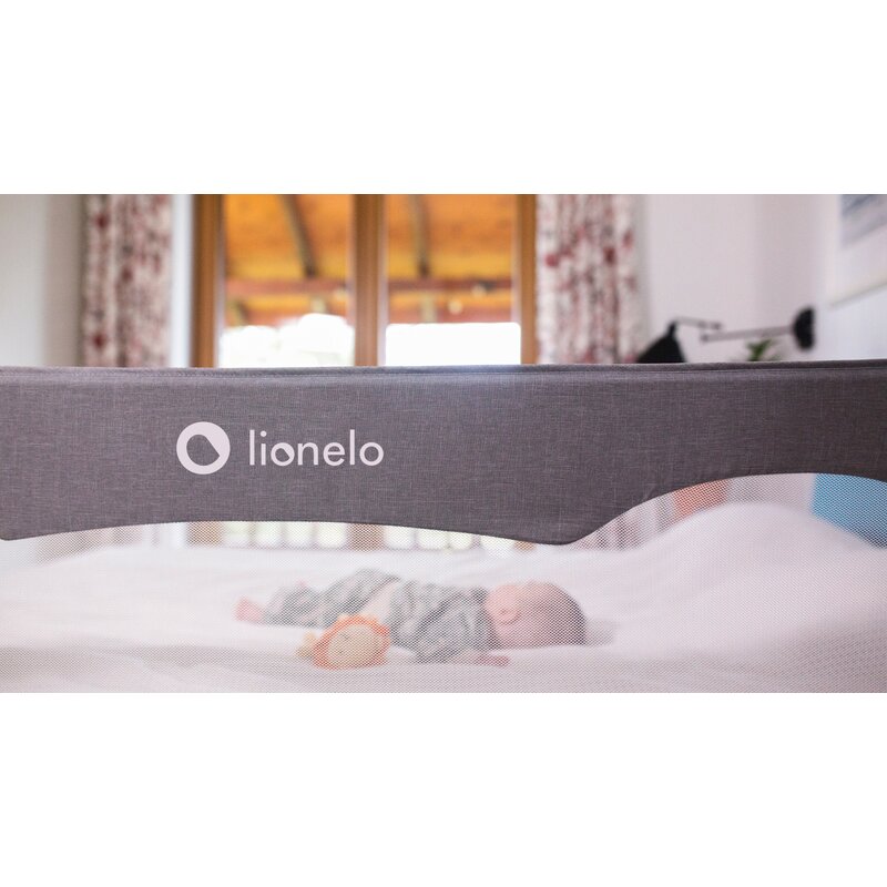 Bariera Protectie Pat Lionelo Hanna, 150x66 cm, Gri - imagine 7