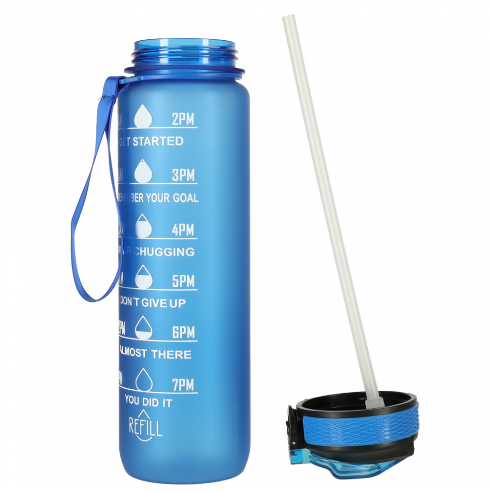 Sticla apa gradata Ikonka Blue, 1L | Sport & Hidratare - imagine 8