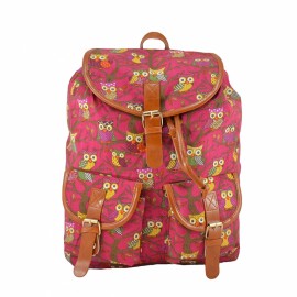 Rucsac Urban LaRue Boo Ha Lila cu Imprimeu Bufnițe