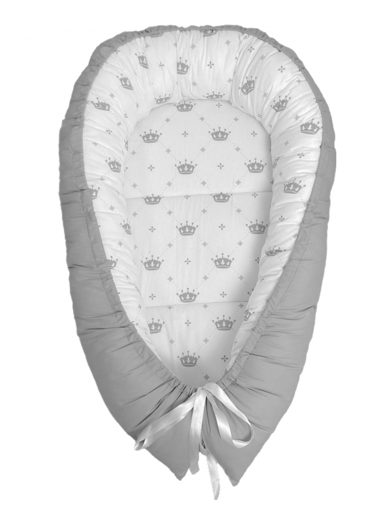 Cuib bebe Coronite Gri Deseda - Siguranță și Confort - imagine 2