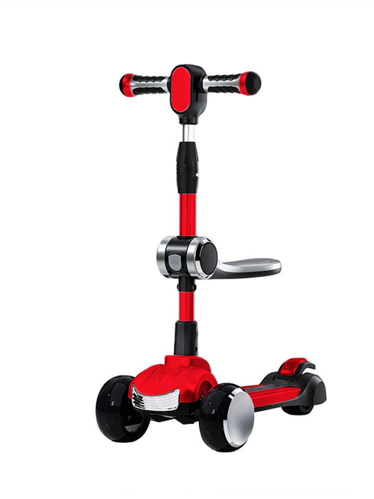 Trotineta Nichiduta Red Monster Truck cu Proiector - imagine 3