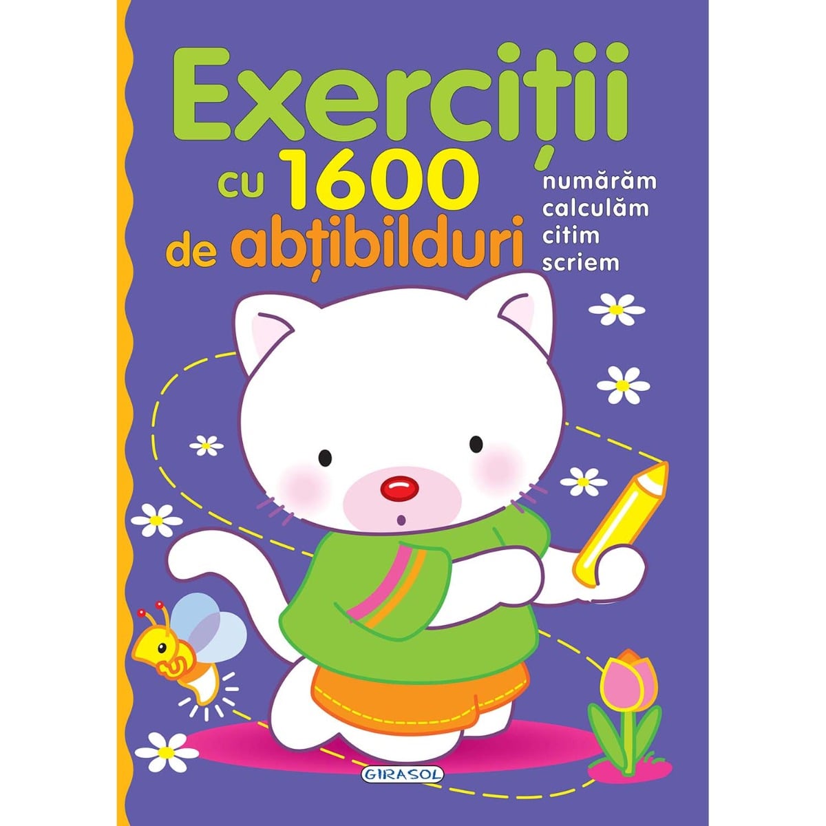 Carte Exerciții cu 1600 Abtibilduri | Girasol