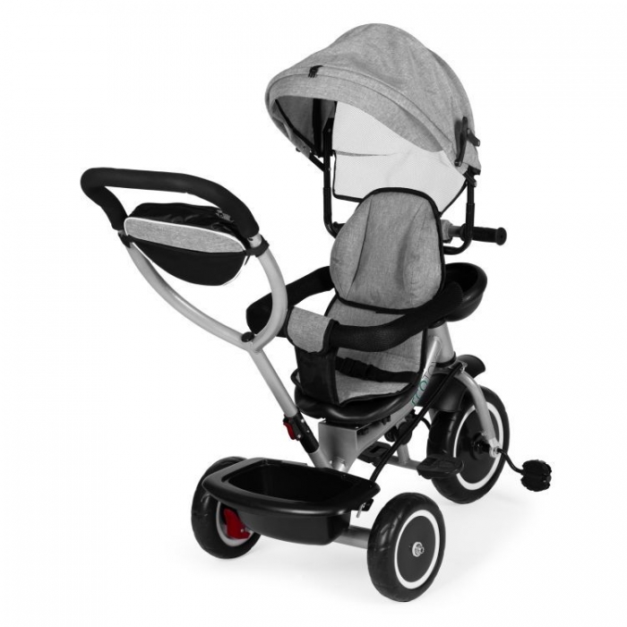 Tricicleta Ecotoys 2-in-1 Gri | Rotativ 360° - imagine 3