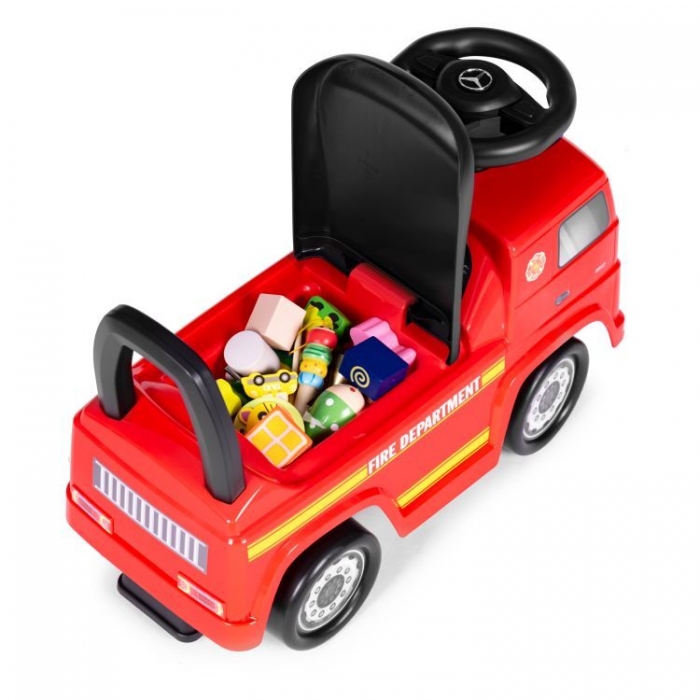 Mașinuță Ecotoys Mercedes Pompieri Roșu, 2 Ani+ - imagine 4