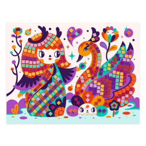 Set Mozaic Djeco Fokeshis - Joc Creativ - imagine 4