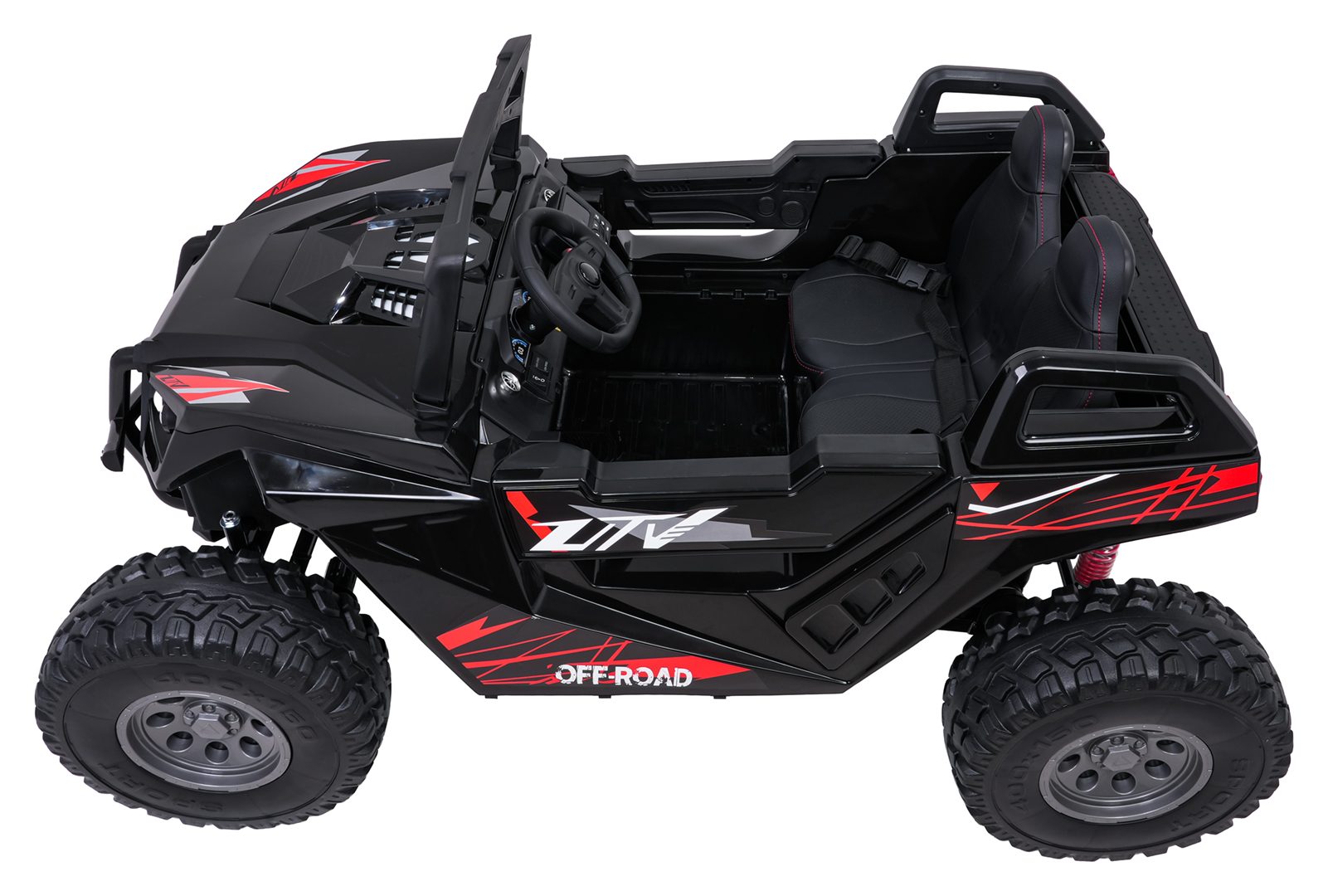 UTV electric pentru 2 copii Buggy XXL FAST EDITION cu viteza maxima 15km/h 500W 24V 4x4 (sx2929-fast) Negru - Autokids.ro - imagine 2