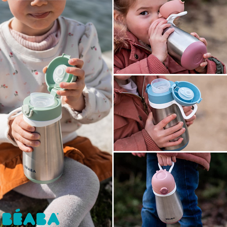 Termos Beaba 350 ml Sage Green | Oțel Inoxidabil - imagine 4