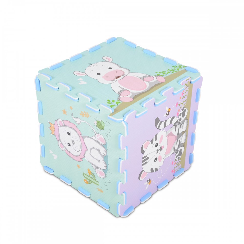 Covoras Puzzle 9 Piese Moni, Design Educativ Animale - imagine 2