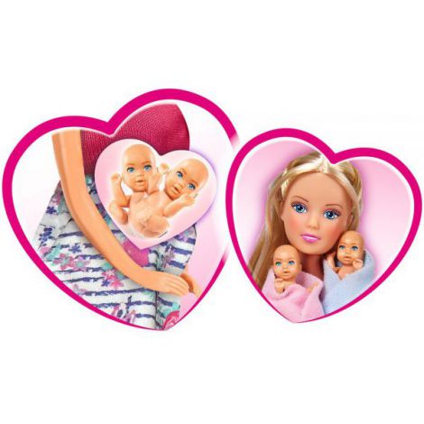 Papusa Simba Steffi Love Welcome Twins 29 cm - imagine 6