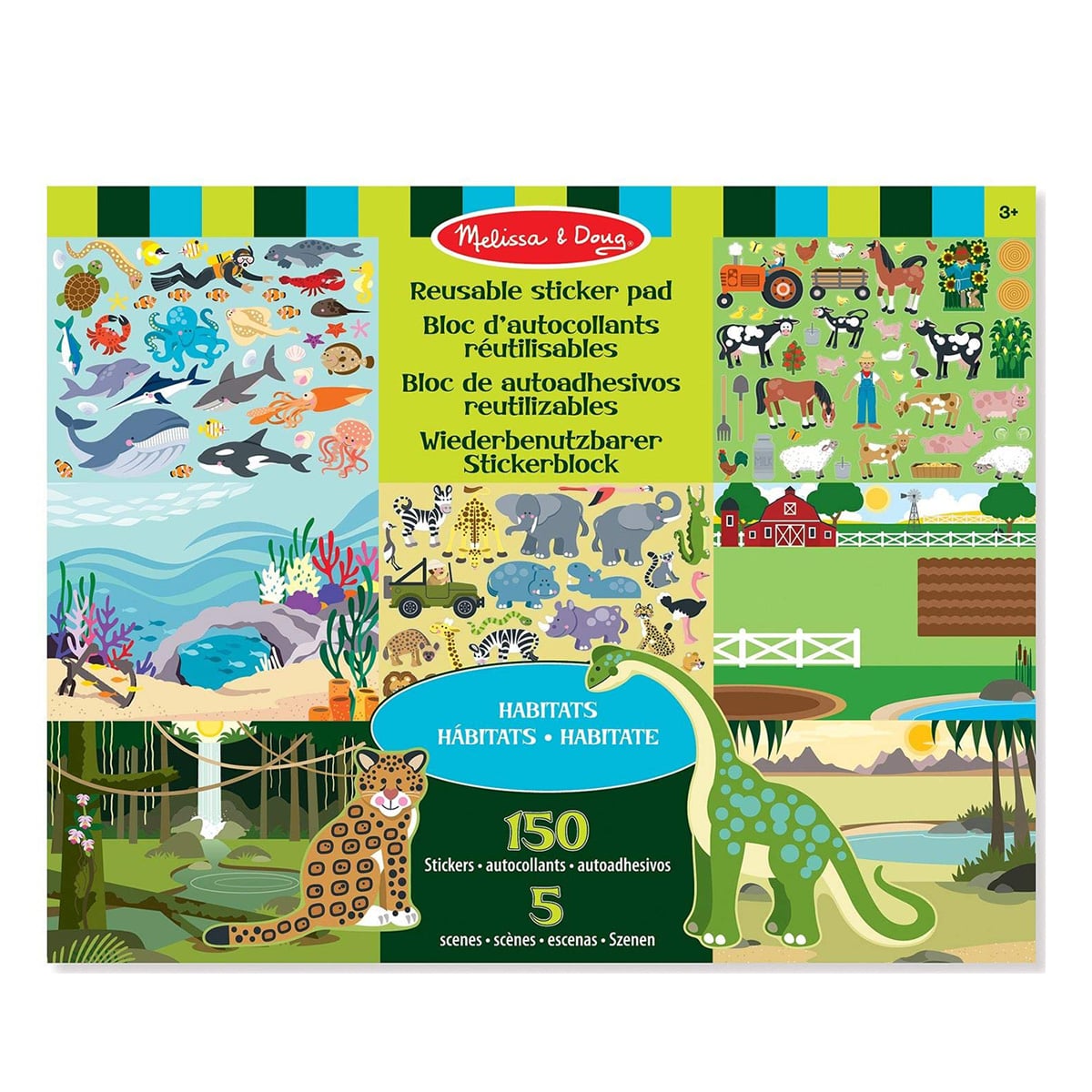 Melissa & Doug Set Autocolante Reutilizabile Habitats