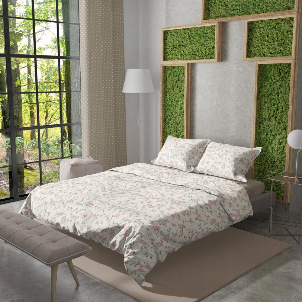 Set Lenjerie Pat BabyMam Secret Garden, Bumbac 100% - imagine 2