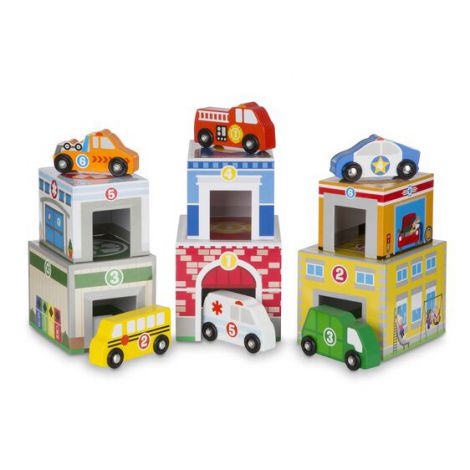 Sortator Melissa & Doug Piramida cu Masinute - imagine 4