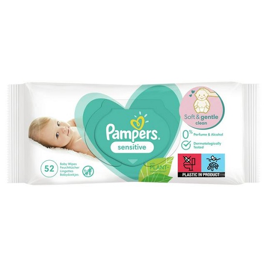 Servetele Pampers Sensitive 52 buc, Testate dermatologic - imagine 4
