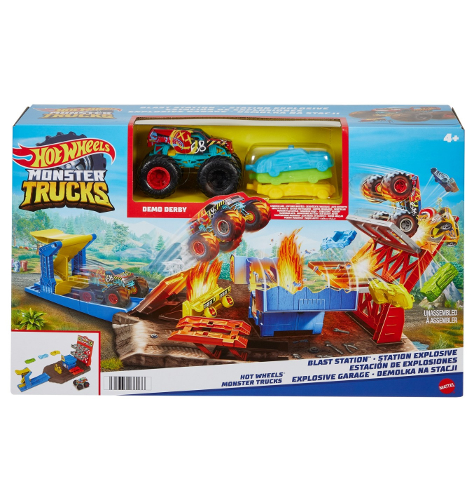 Hot Wheels Monster Trucks Blast Station | Set Acțiune