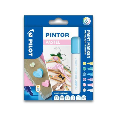 Set Markere Pilot Pintor Pastel M, 6 Culori