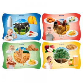 Set 4 Puzzle Miniland - Originea Alimentelor