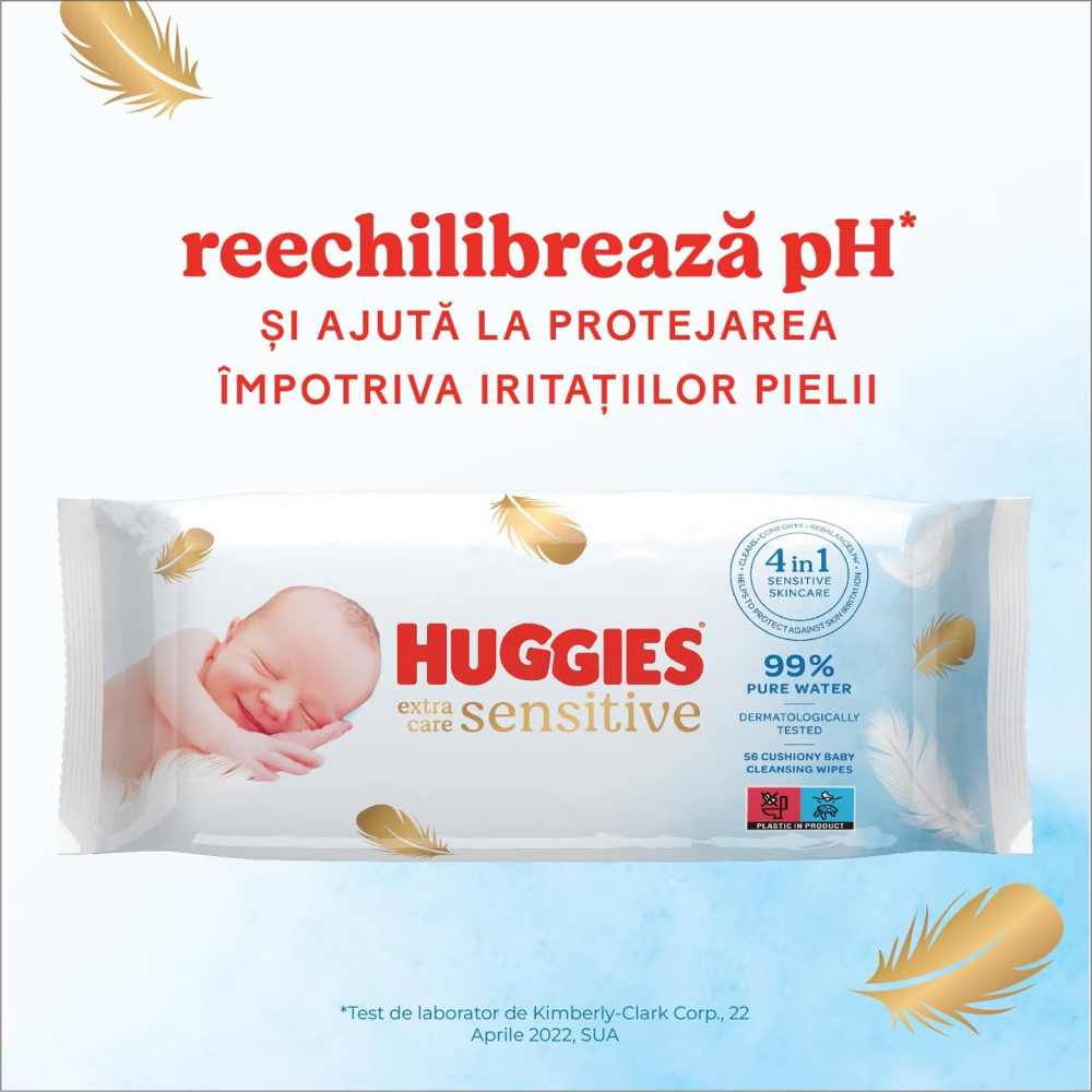 Servetele Huggies Extra Care Sensitive 448buc - imagine 4
