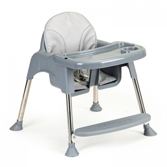 Scaun de masa 2 in 1 Ecotoys Gri, Reglabil - imagine 7