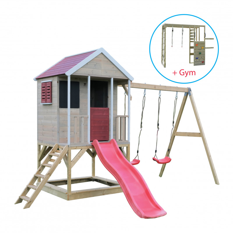 Căsuță cu Tobogan și Leagăn Wendi Toys - imagine 3