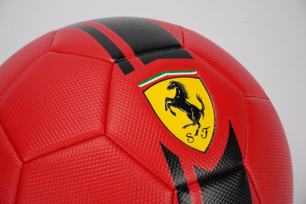 Minge Fotbal Ferrari Marimea 5, Rosu, PVC, Mesuca - imagine 7