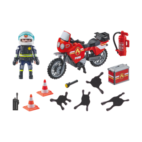 Playmobil Motocicleta Pompieri - Acțiune Salvare - imagine 2
