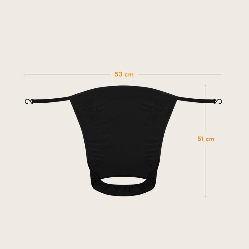 Parasolar Lionelo UPF 50+, 53x51 cm, Negru - imagine 5