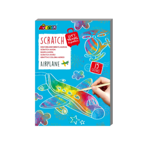 Set Scratch Art Avion Avenir - Creativitate Portabilă
