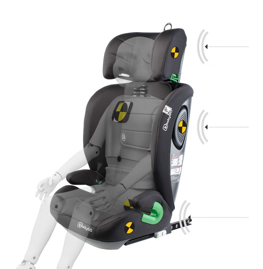 BabyGo SafeChild2 Grey - Scaun auto R129 - imagine 8