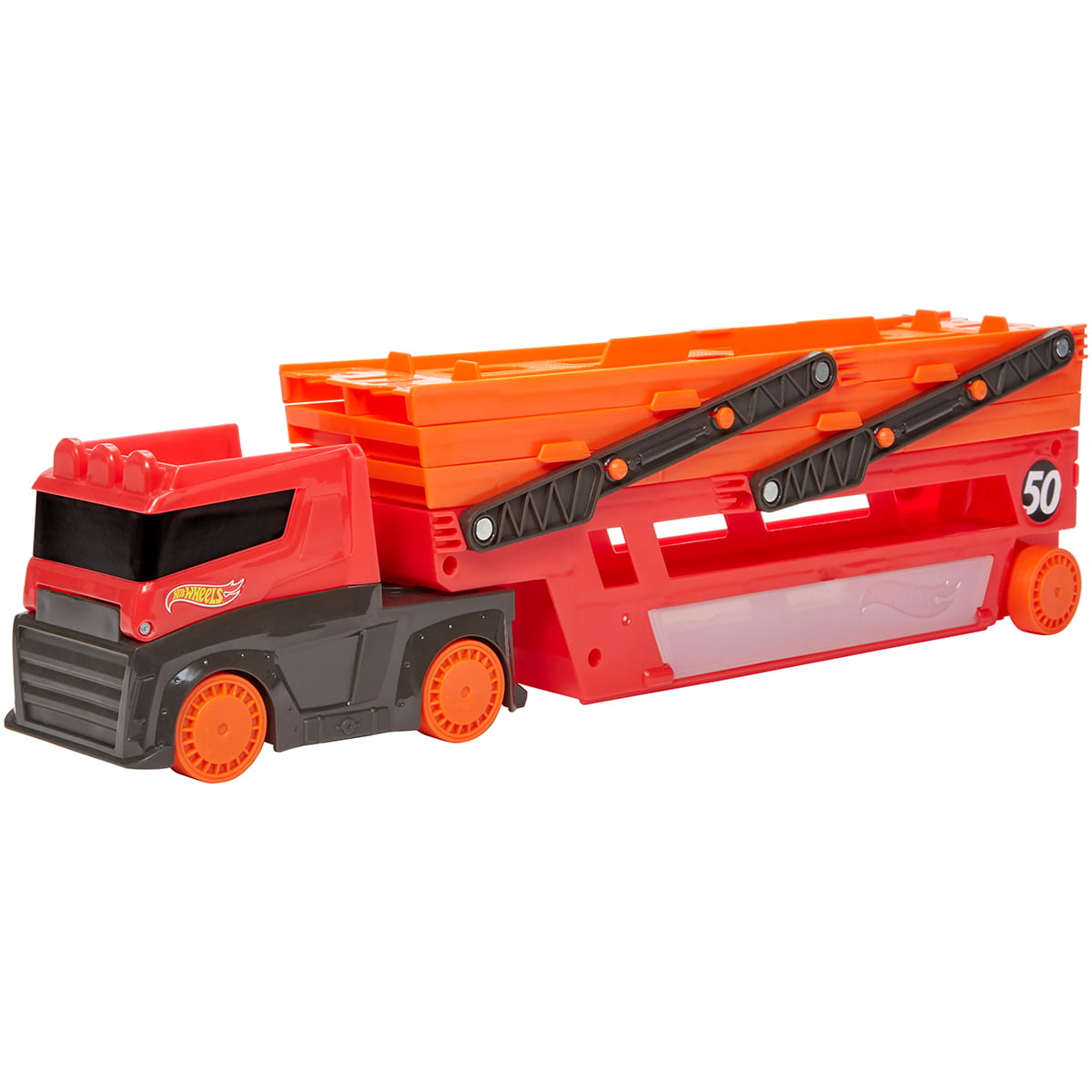 Hot Wheels Mega Transportator GHR48, 50 Masini