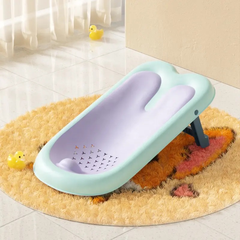 Suport Baie Little Mom Bunny Blue Pliabil, Uscare Rapidă
