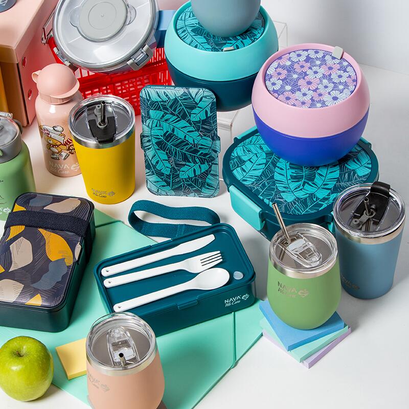 Lunchbox Nava We Care 650ml cu tacâmuri - imagine 2