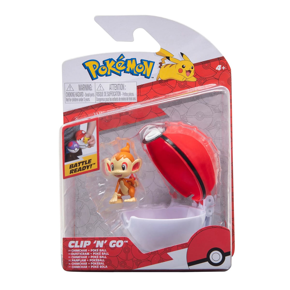 Figurina Pokemon Chimchar in Poke Ball Clip N Go