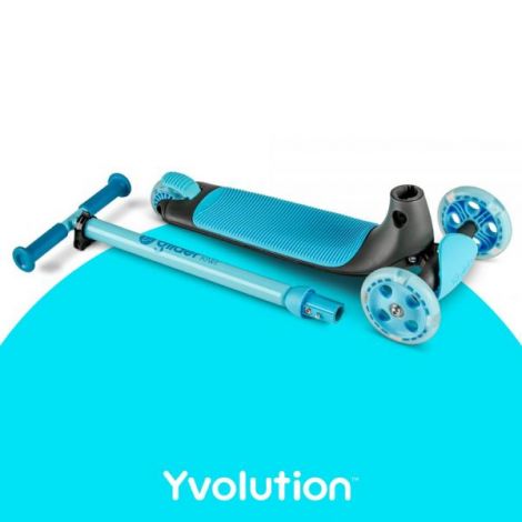 Trotineta Yvolution Y Glider Kiwi cu 3 roti si LED - imagine 4