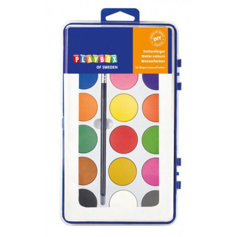 Paleta Acuarele Playbox 18 Culori + Pensulă