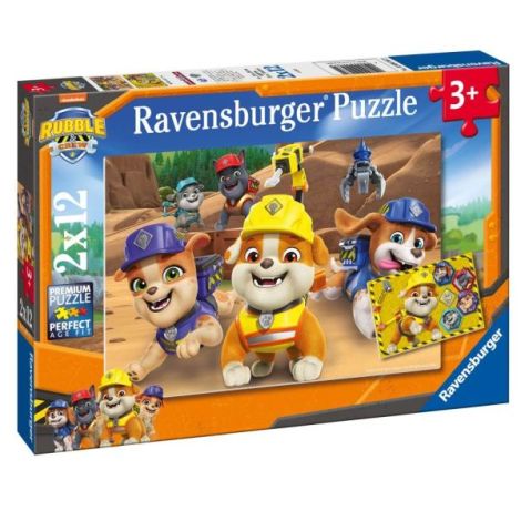 Puzzle Ravensburger Rubble & Echipa, 2x12 piese - imagine 2