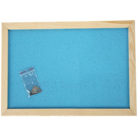 Panou Plută & Lemn 90x120 Albastru | Moje Bambino