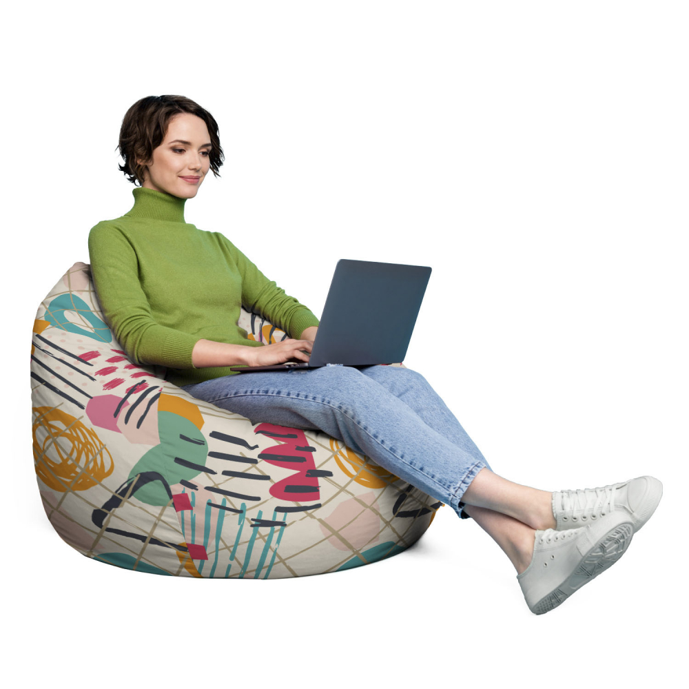 Husa Puf Bean Bag Para XL Updeco Abstract - imagine 4