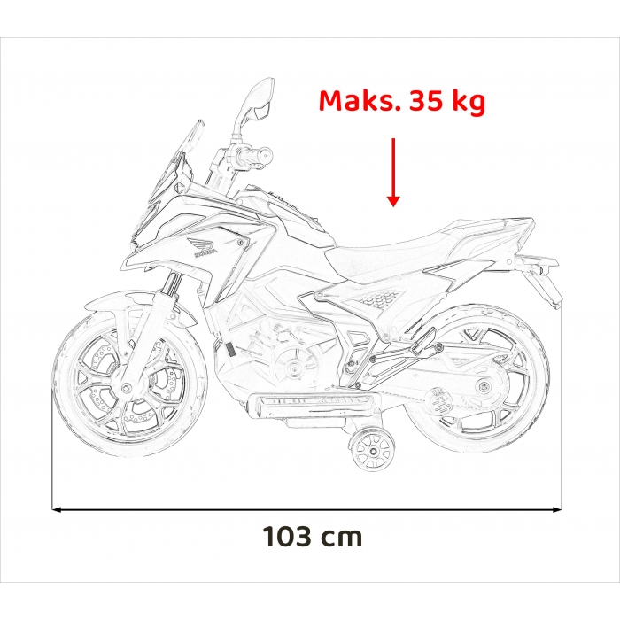 Honda NC750X Motocicleta Copii 70W Galben - imagine 3