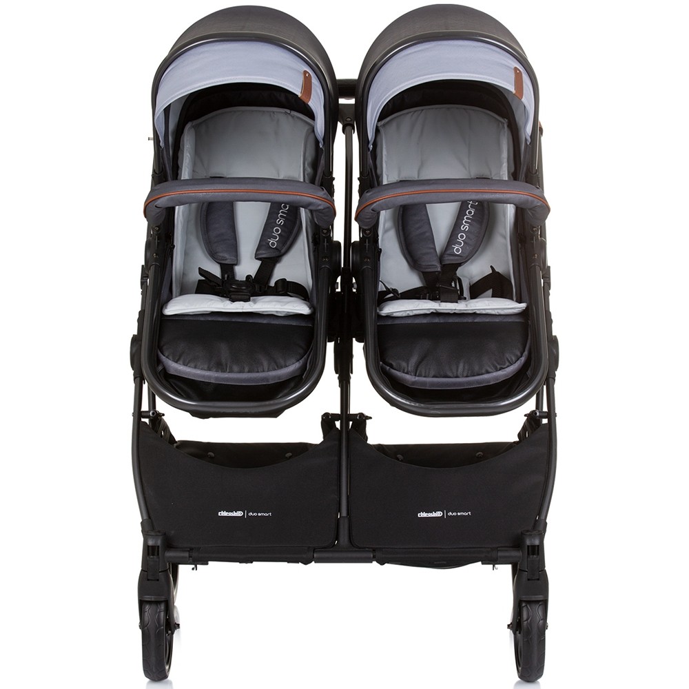 Carucior Gemeni Chipolino Duo Smart 3 in 1, Argintiu - imagine 8