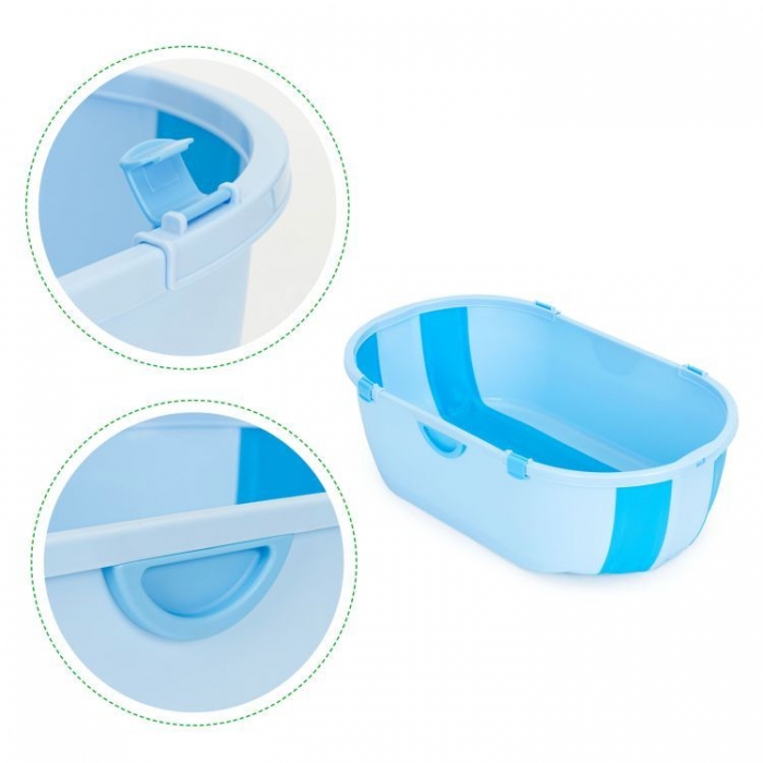 Cadită Baie Ecotoys cu Dop Scurgere Albastru - imagine 6