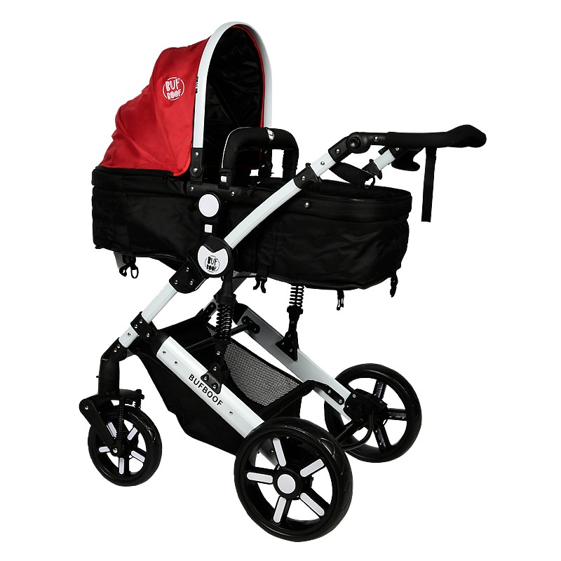 Carucior 2 in 1 Reversibil Buf Boof X2 Red, 0-36 luni - imagine 2