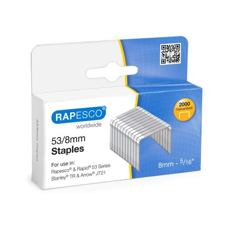 Capse 53/8 Rapesco, 2000 bucăți, Tacker
