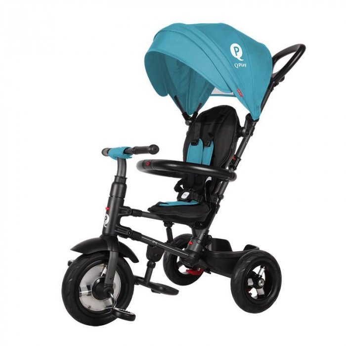 Tricicleta Qplay Rito Rubber, Albastru Deschis