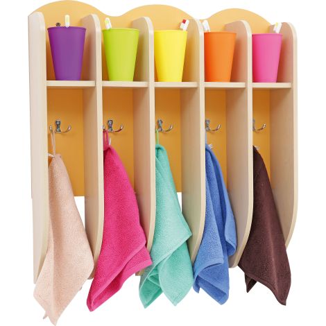 Cuier baie Moje Bambino galben, 5 carlige - imagine 2
