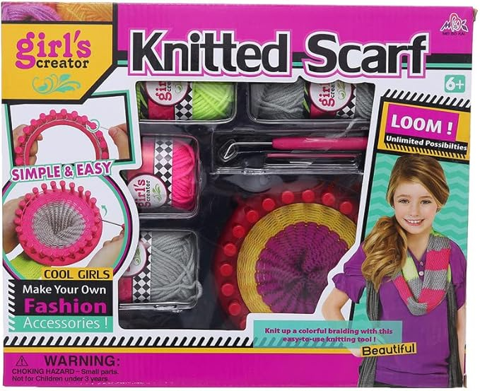 Set Tricotat Eșarfă Amacs | Joc Creativ pentru Copii