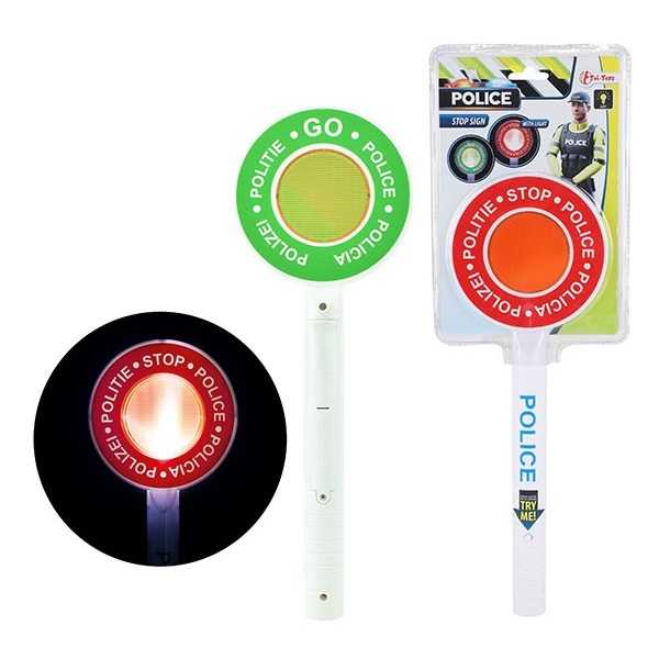 Semn STOP Luminos Toi Toys, Rosu si Verde, 33 cm