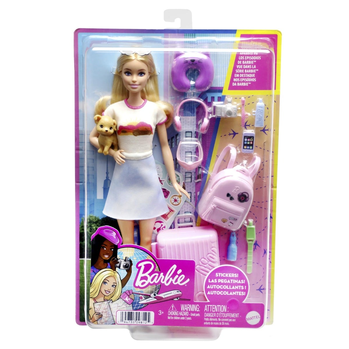 Barbie Set Voiaj 'Malibu' și Accesorii, HJY18