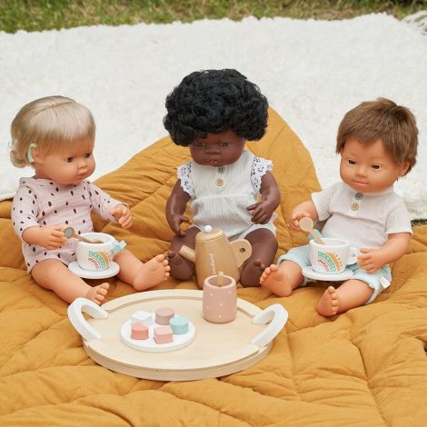 Păpușă Fetiță Africană 38 cm - Miniland - imagine 6
