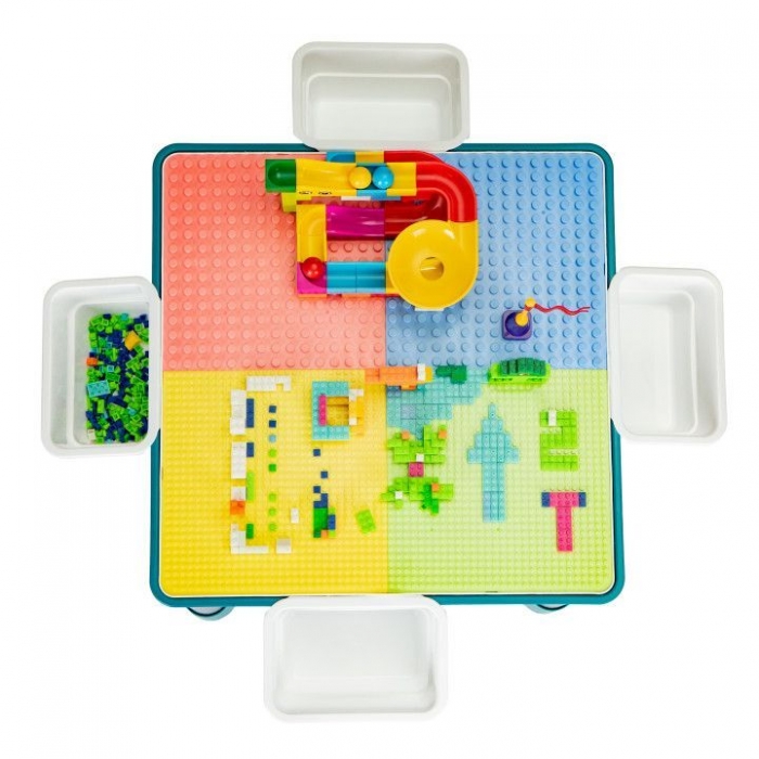 Masuta de joaca Ecotoys cu depozitare si scaun - imagine 2