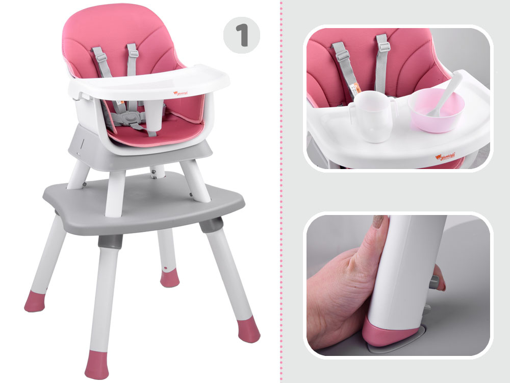 Scaun Masa 6in1 Roz Jokomisiada | Cresc - imagine 6